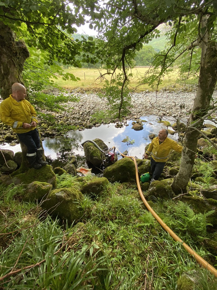 KeswickFire's tweet photo. Wildfire team just returned from a wildfire in Borrowdale valley,fire quickly brought under control as access to water was available close by. #wildfireaware #nofireoutdoors #beresponsable https://t.co/wKudirs0Br