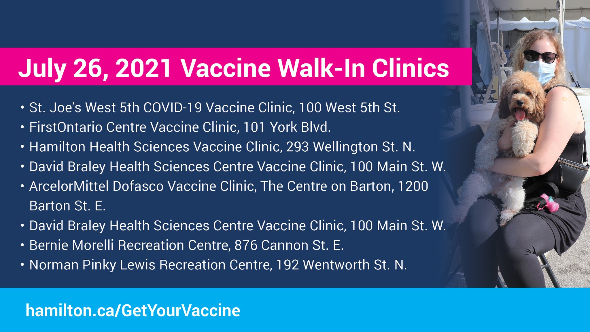 City of Hamilton on Twitter "Get vaccinated! Walkin today for first