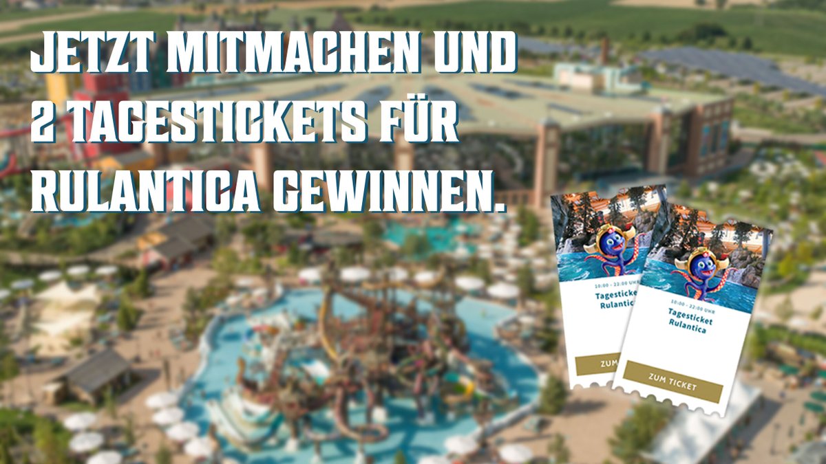 🎟 Ticket-#Gewinnspiel 🎟
Wir verlosen 2 x 2 Rulantica Tagestickets. Folge unserer Seite und RT diesen Beitrag, um in den Lostopf zu hüpfen. Der Gewinner wird in den Kommentaren bekanntgegeben.

Teilnahmeschluss: 01.08.2021, 23:59 Uhr
Teilnahmebedingungen: bit.ly/RU_Gewinnspiel