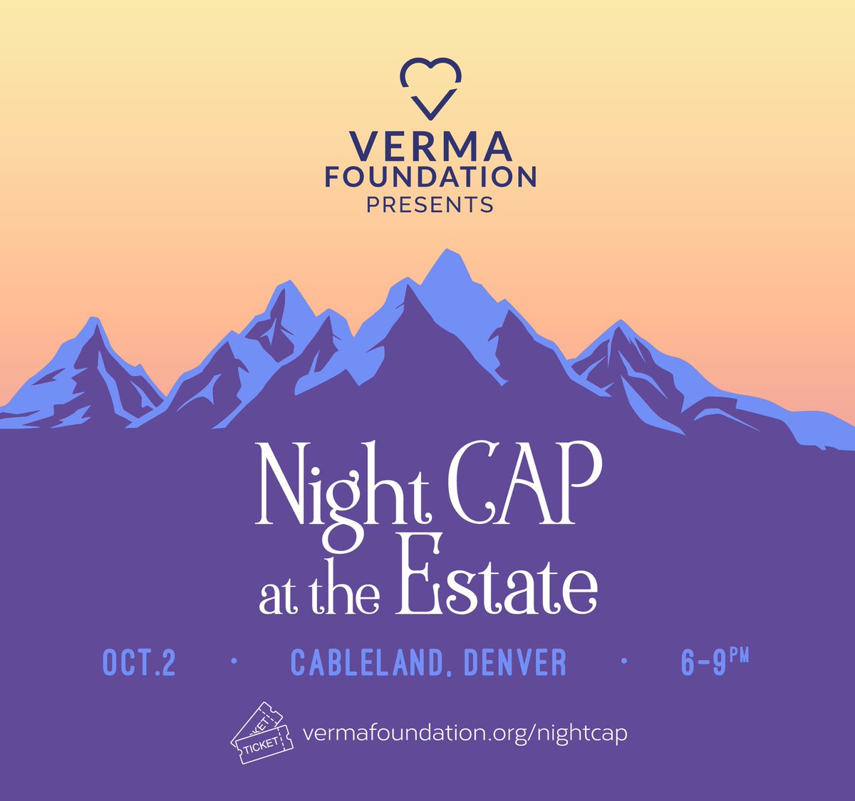 VermaFdn's tweet photo. BIG Announcement! We’re so excited to share our first fundraiser in Denver on Oct 2nd! 🎉 Together with @9NEWS, we invite you to Cableland for a charitable evening of cocktails &amp; auctions to raise money to give cap wigs to cancer patients. Tickets: https://t.co/fOg7pliioR https://t.co/nfo0Ue0bTl