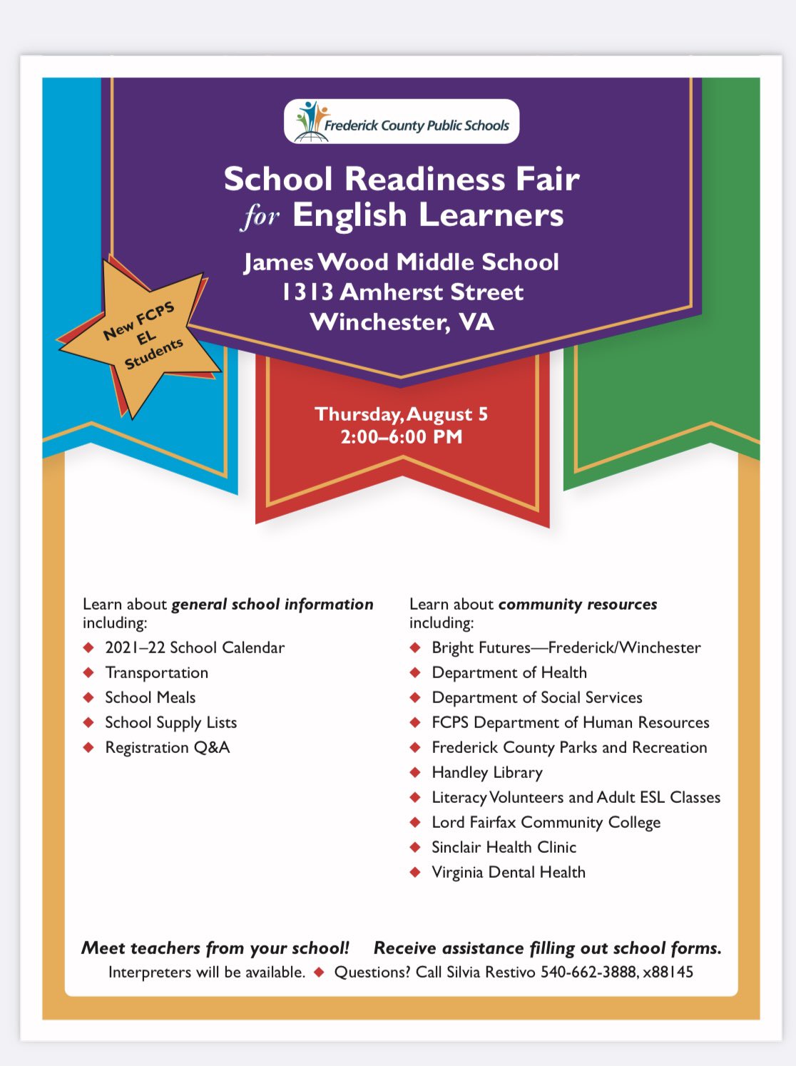 Silvia Restivo on X: "School Readiness Fair for ELs https://t.co/OWf60A4g0w"  / X