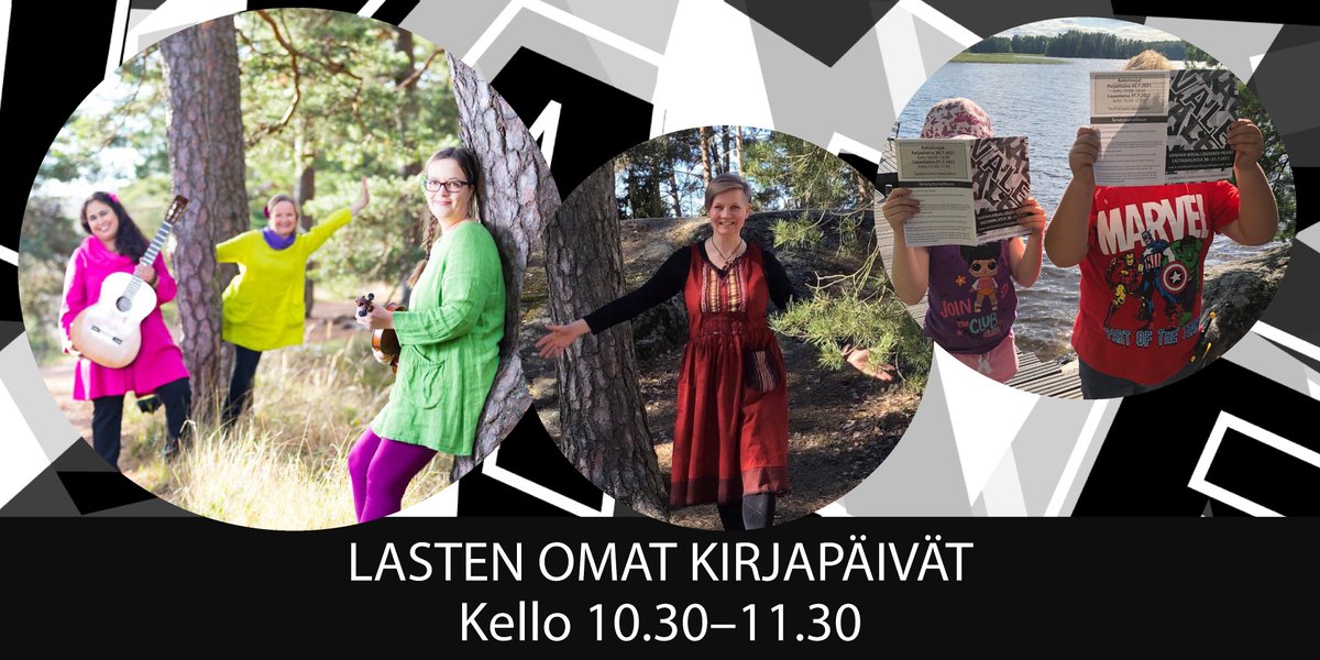 Lasten omat Kirjapäivät la 31.7. klo 10.30-11.30. Tarinankerrontaesitys Heluna-Lehmä ja jättiläiset sekä Piilometsän Tarinayhtyeen konsertti. Juontajana Kati Solastie.