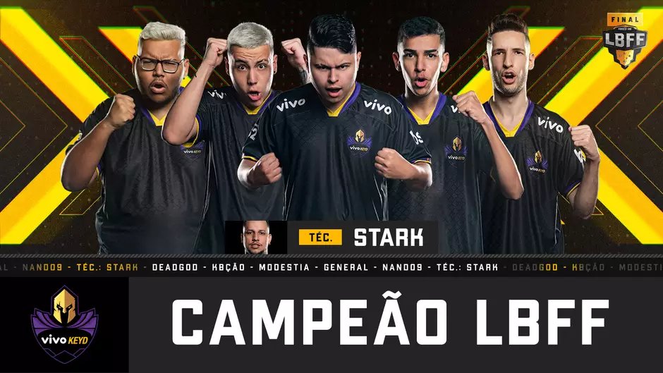 TerraGameOn's tweet photo. Vivo Keyd é campeã da Liga Brasileira de Free Fire!
https://t.co/QEx42pbhmv
#FreeFire #LBFF #LBFF5 https://t.co/Ltzdh3eBPw