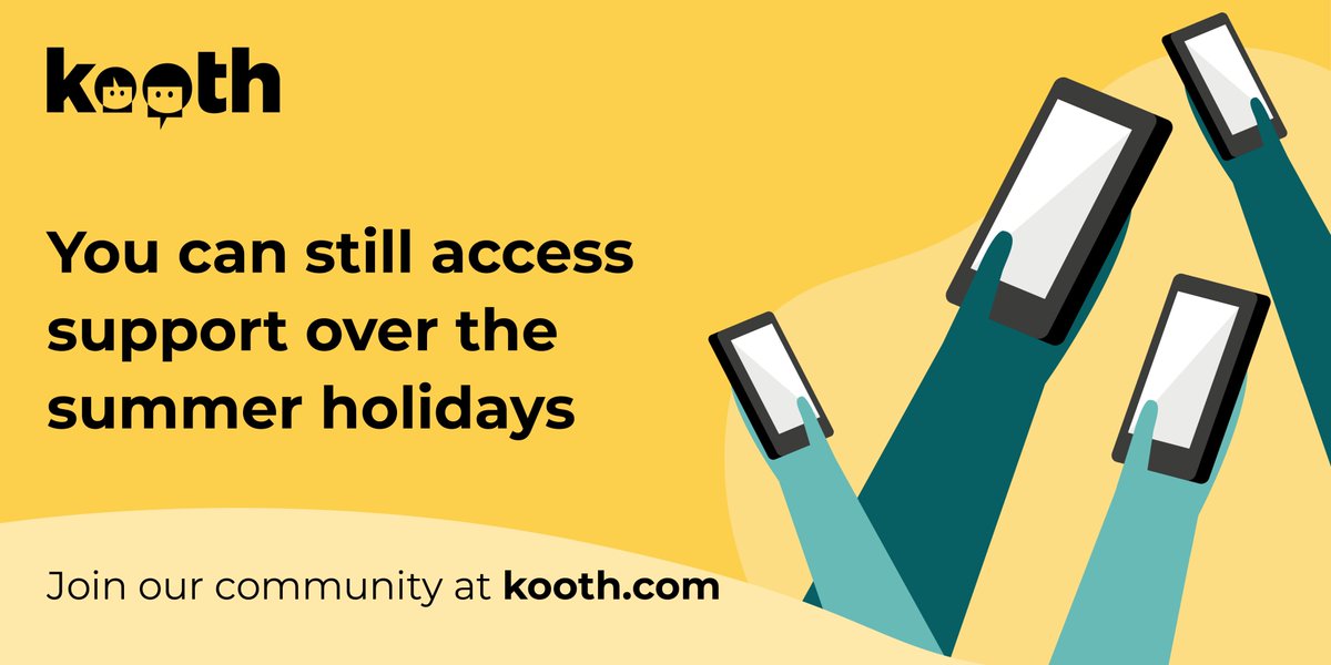 We’re still here for you! Kooth is available throughout the summer to help all young adults across Norfolk and Suffolk, whether you are home or away. #Kooth.com is a free online counselling and emotional #wellbeing support service for up to 25 years old in #Suffolk and #Norfolk