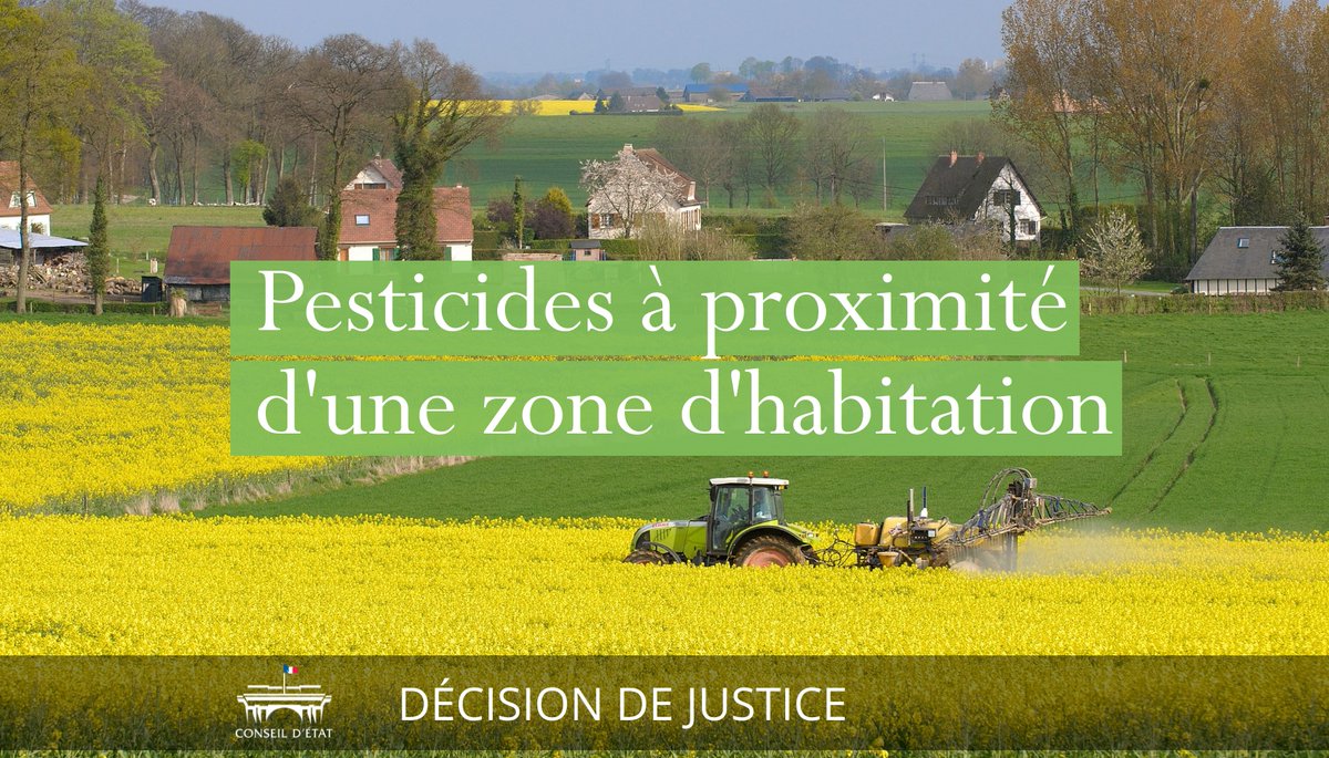 ⚖Pesticides : le Conseil d'État ordonne que les règles d’utilisation soient complétées pour mieux protéger la population ➡conseil-etat.fr/actualites/act…