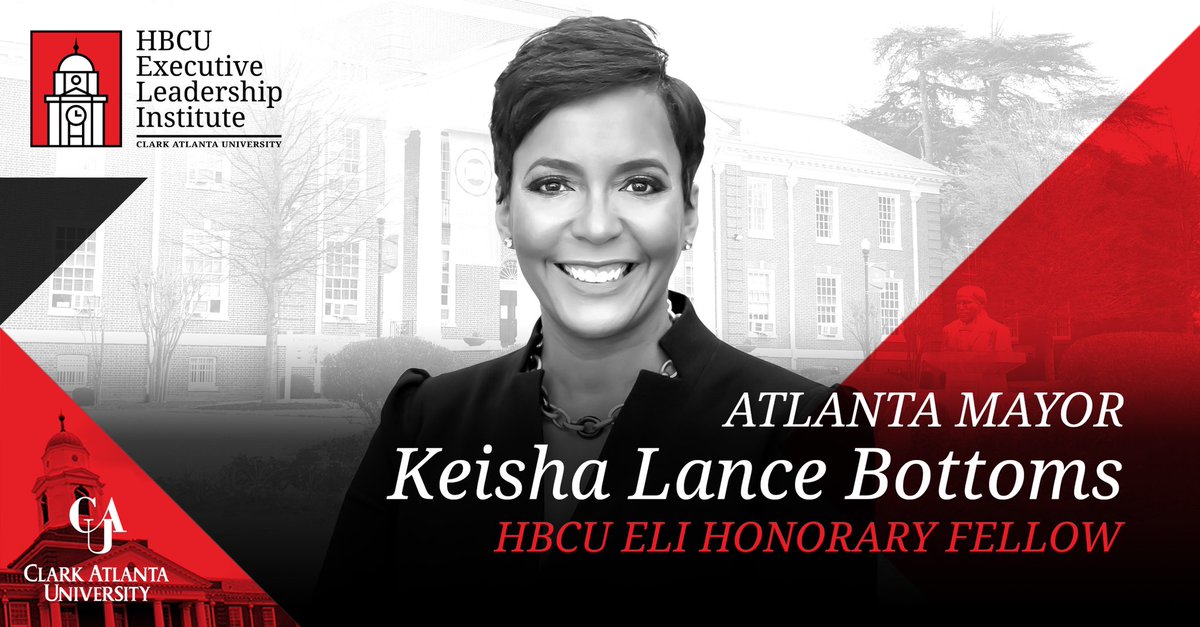 hbcueli's tweet image. The HBCU Executive Leadership Institute at #CAU (.@hbcueli)  is proud to announce .@CityofAtlanta Mayor .@KeishaBottoms as its inaugural Honorary Fellow!

Read on: ow.ly/L6J350FDEYf
@Essence @BETNews @BlackPhDNetwork @NPR @rolandsmartin @jamalhbryant @RealDLHughley