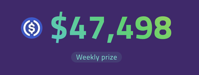 1⃣ 5.4% APR on your USDC 2⃣ $47,000 weekly prize You always win and sometimes you win more! Next prize in 5 hours: app.pooltogether.com