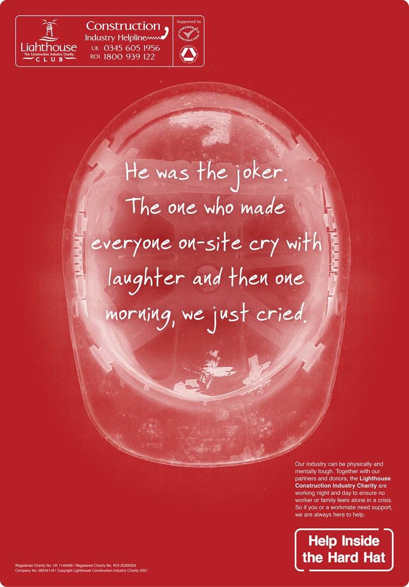 What can you do to #HelpInsidetheHardHat ?

Download some of our posters and request site hoardings, available on our website, to take the first step towards making a positive change.

#HITHH #construction #mentalhealth