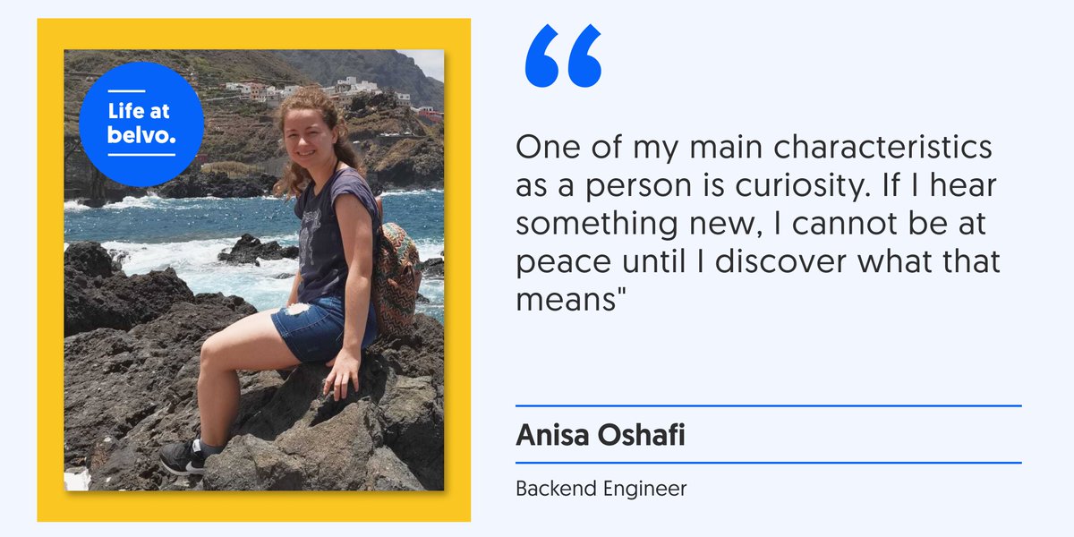 joinbelvo's tweet photo. In this chapter of #LifeatBelvo, @AnisaOshafi shares some of her favorite aspects of working as a Backend Engineer, her love for technology, and the importance of facing your fears 👇

https://t.co/qJRWUkCSRY https://t.co/YUdTlfERbD