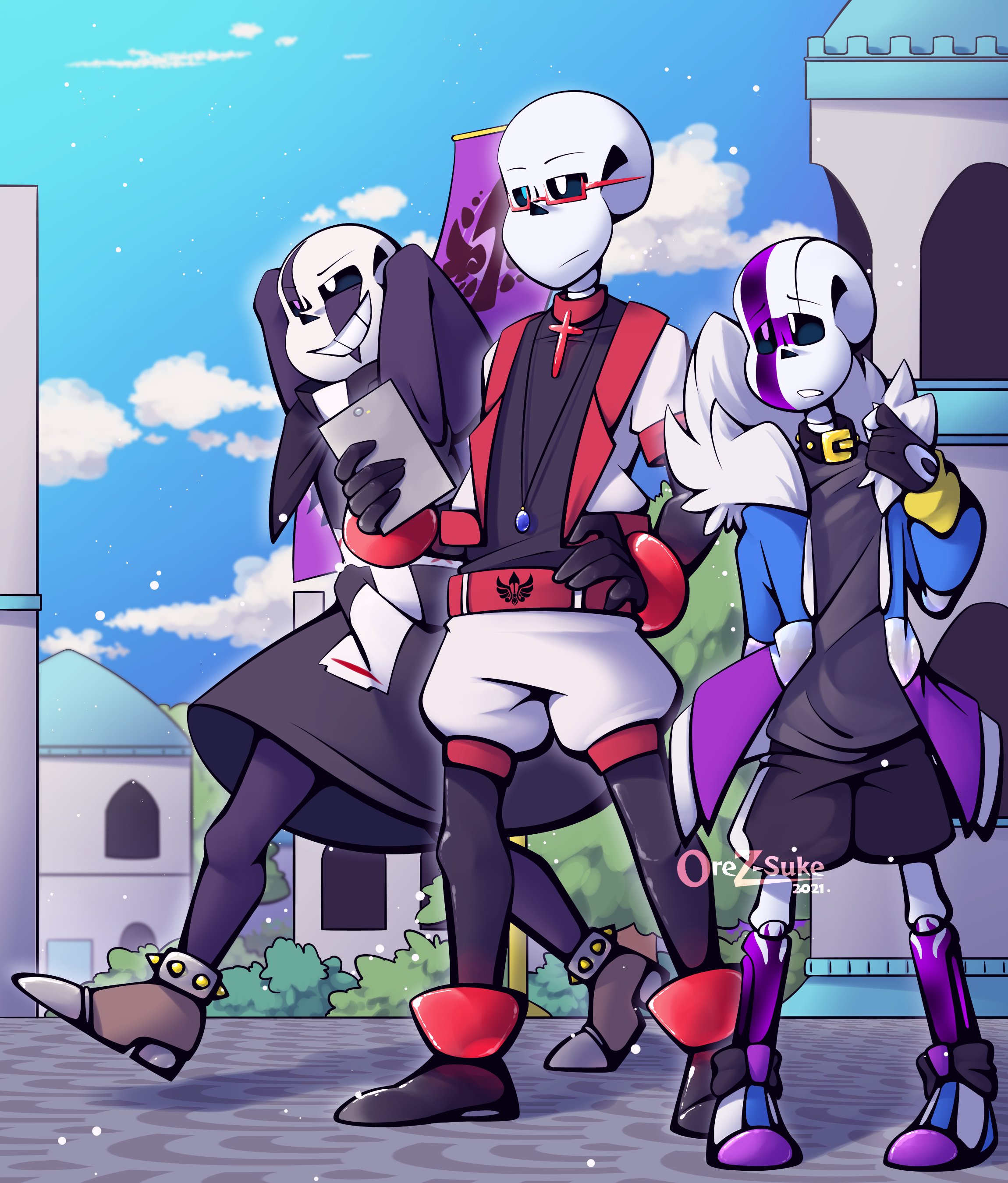 Orez Suke Pa Twitter Unicode Brothers Kinda Wanted To Draw Each In A Way That Depicts Their General Mood And Personality Undertale Au Oc Updatetale Sans Majsans Oc Originalcharacter Jacob William Artistontwitter Originalart