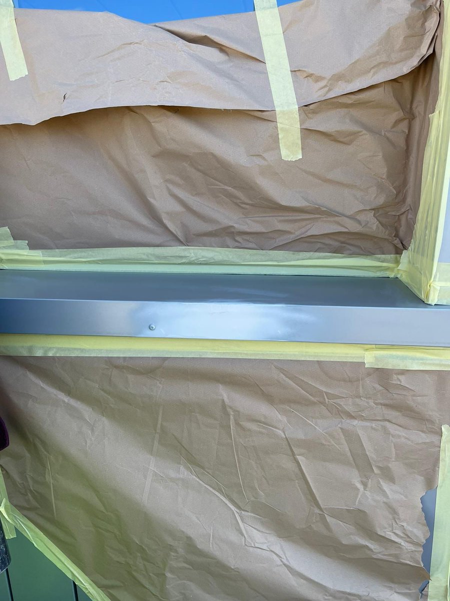 BuckinghamCoat1's tweet image. Lovely little job repairing and respraying this cladding in Burton on Trent.

Not a massive job but an important one as it is the first one completed with the help of our new operative Patrick.

#training #buckinghamcoatings #claddingrepair #paintingcontractor #coatings #ICATS