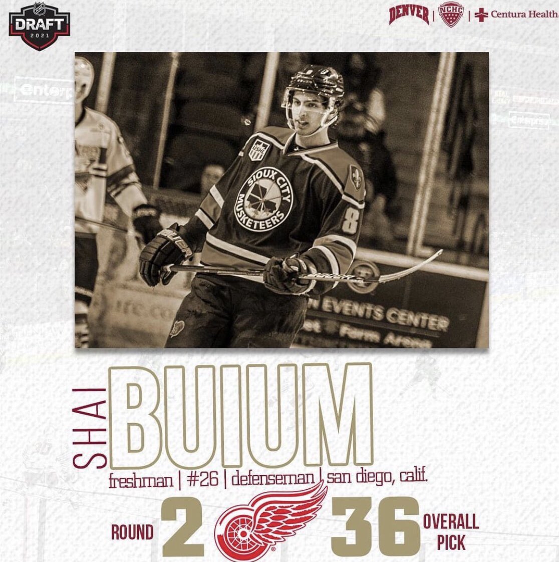 I am so honored to have been selected by such a great organization! <a href="/DetroitRedWings/">Detroit Red Wings</a> Thank you to everyone who has helped me get to where I am today. Dream come true!