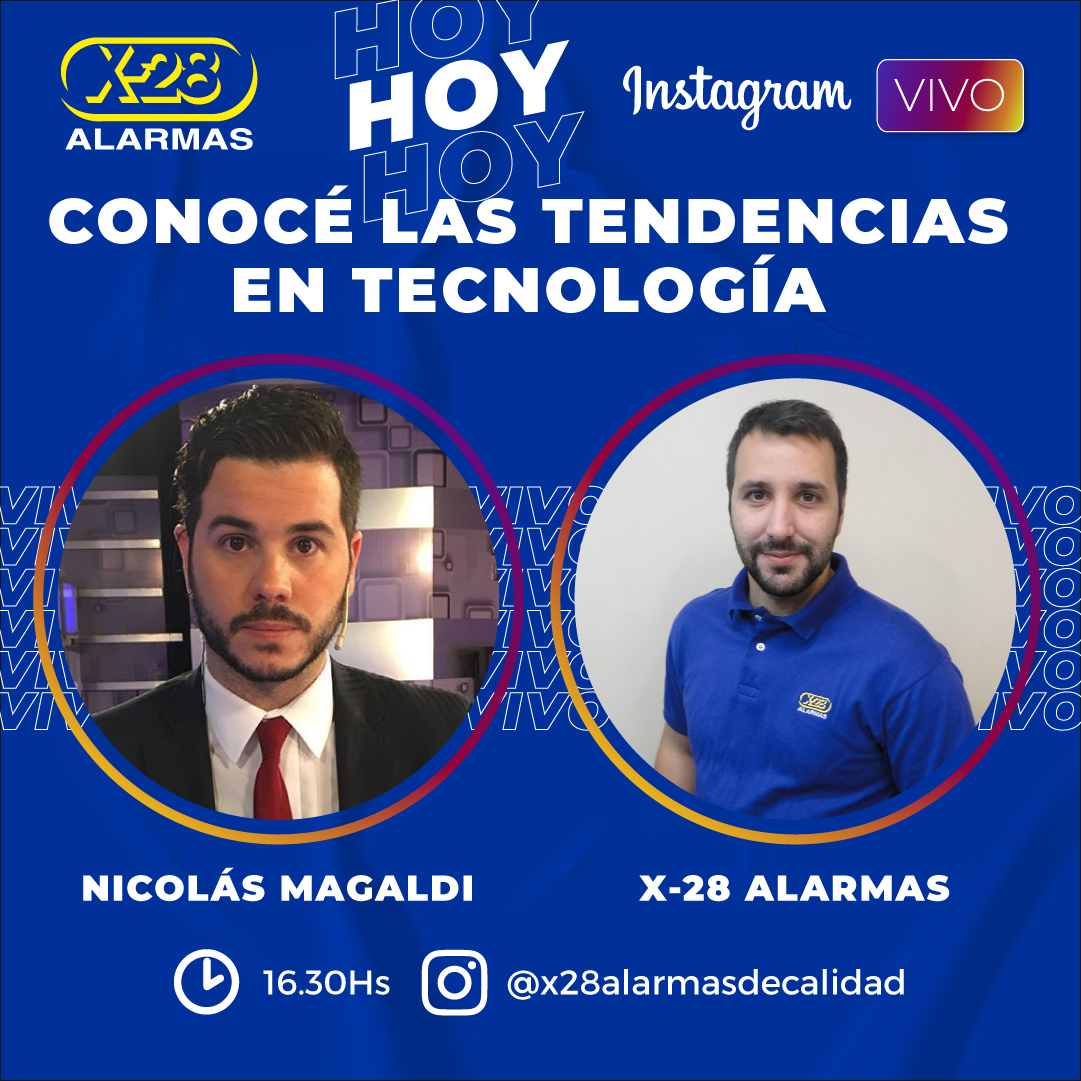 HOY a las 16:30 hs‼️
#InstagramLive #Tecnologia 🔥🔥

<a href="/ngmagaldi/">Nicolás Magaldi ⚡️</a> y Leandro Leone, nuestro especialista en videovigilancia, te cuentan todo acerca de lo que se viene en materia de seguridad y cómo podemos usar la tecnología como nuestra aliada en el hogar.
 
¿Estás listo? 😱