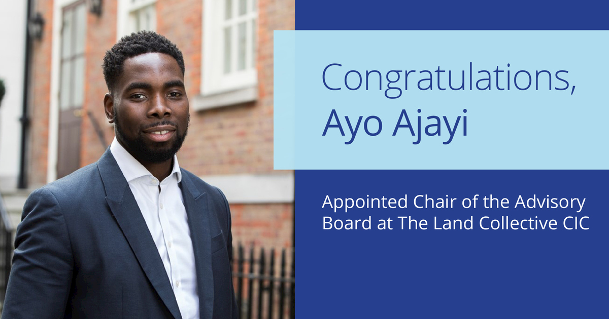 We’re delighted to see <a href="/aayyoo/">Ayo Ajayi</a> be appointed as Chair of the Advisory Board at <a href="/TheLandCo_/">The Land Collective CIC</a>, an award-winning, youth-focused organisation that encourages engagement in the built environment sector.

#leadership #youthorganisation #builtenvironment #property