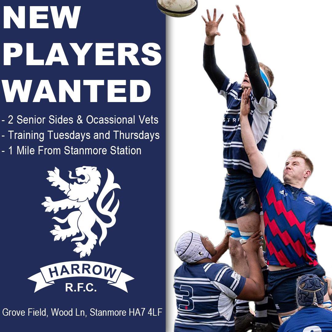 fyb_rugby's tweet photo. 🏉 @Harrowrugbyclub are looking for new players to join them for the new season.

In the West London area &amp; fancy giving Rugby a try?

Get Involved!! #LionsRugby https://t.co/i85XBYXnav