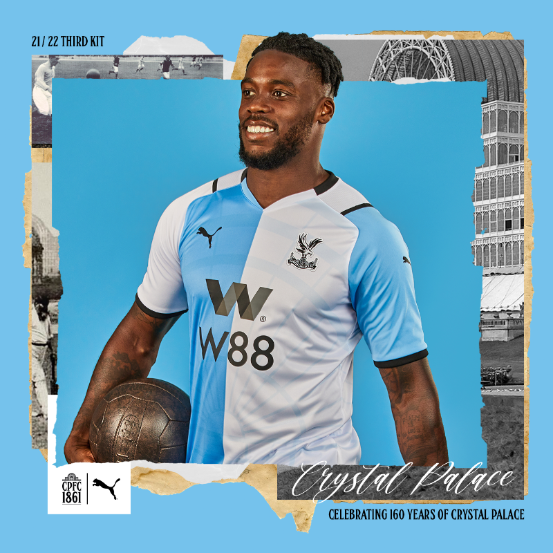 CPFC's tweet photo. 𝐶𝑒𝑙𝑒𝑏𝑟𝑎𝑡𝑖𝑛𝑔 160 𝑦𝑒𝑎𝑟𝑠 𝑜𝑓 𝐶𝑟𝑦𝑠𝑡𝑎𝑙 𝑃𝑎𝑙𝑎𝑐𝑒.

Introducing our third kit for 21/22 📸

#CPFC | @pumafootball