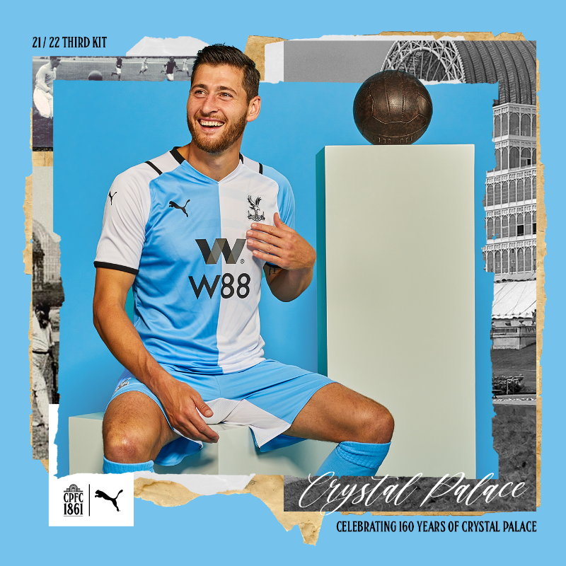 CPFC's tweet photo. 𝐶𝑒𝑙𝑒𝑏𝑟𝑎𝑡𝑖𝑛𝑔 160 𝑦𝑒𝑎𝑟𝑠 𝑜𝑓 𝐶𝑟𝑦𝑠𝑡𝑎𝑙 𝑃𝑎𝑙𝑎𝑐𝑒.

Introducing our third kit for 21/22 📸

#CPFC | @pumafootball