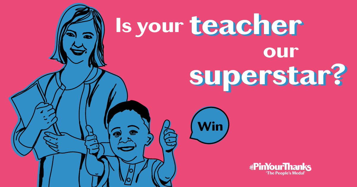 PinYourThanks's tweet image. 👩‍🏫 COMPETITION - Kids (and grown-ups to help)! ⭐️ Nominate your superstar teacher for a chance to win a set of #PinYourThanks pins for the teacher and you. Leave a comment about them or go to bit.ly/teacher-compet… ⭐️  #superstarteacher #thankateacher #competition #thanks