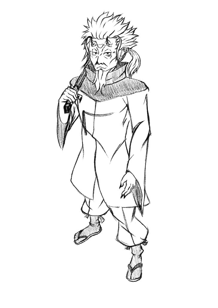 BelialVR's tweet photo. Just a little sketch of #Hakurou from That Time I Got Reincarnated as a Slime. It was really fun drawing him. https://t.co/t9fJUqcXpU