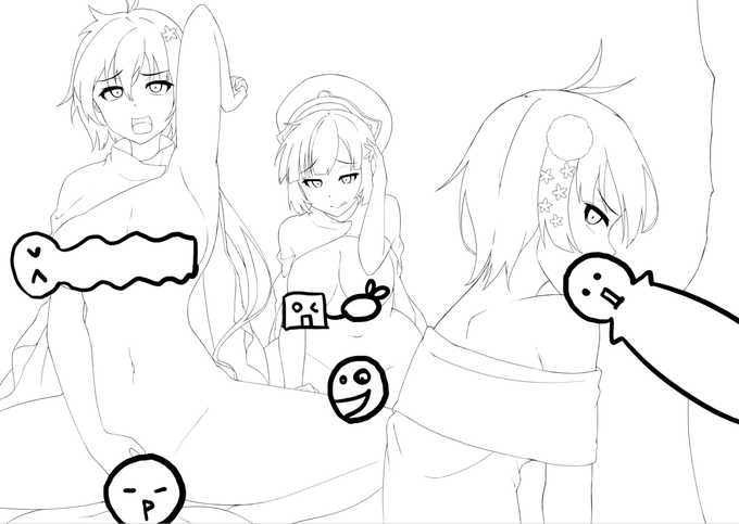 城プロの線画その4 