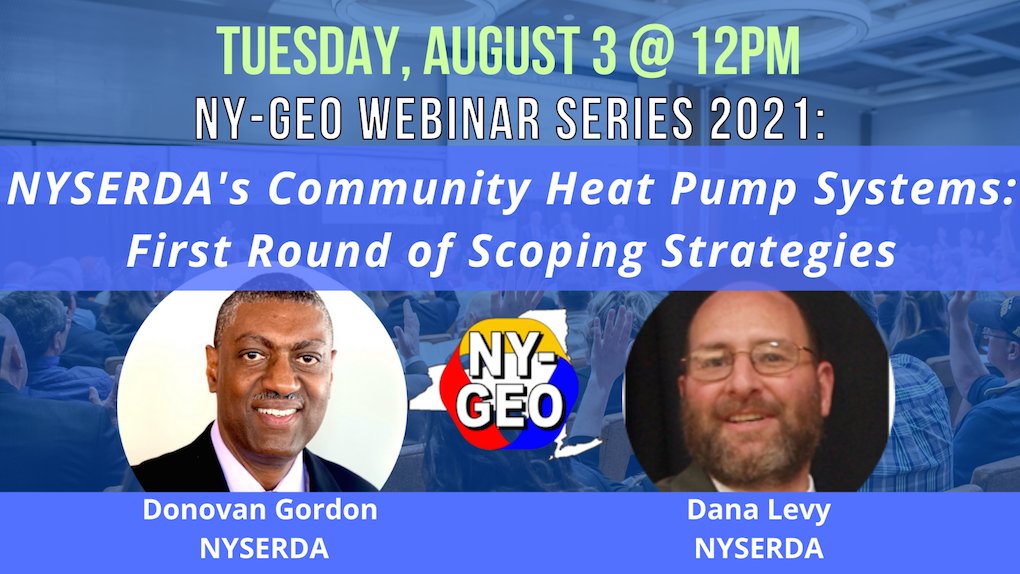 NYforCleanPower's tweet image. Join us, @NYGE0 &amp;amp; @NYSERDA next Tuesday (8/3) at 12pm to learn about Community #HeatPumps ! Register here for this special session of the NY-GEO Webinar Series: us02web.zoom.us/webinar/regist…