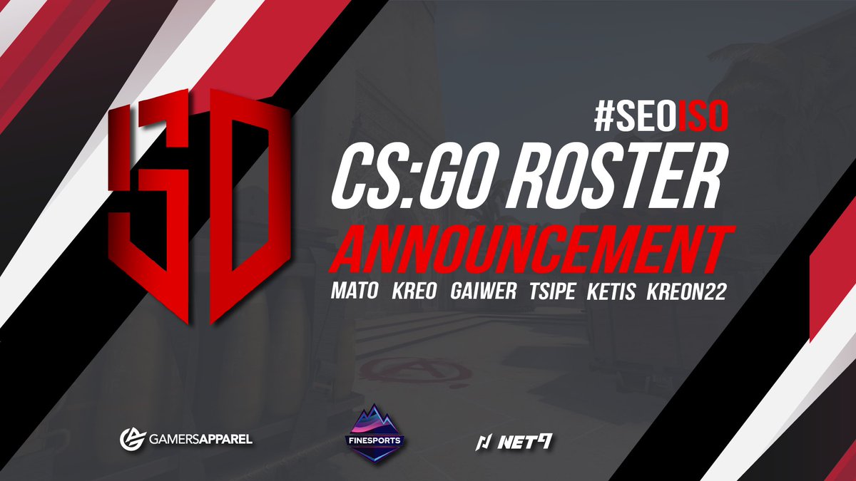 Voimme nyt ylpeänä ilmoittaa meidän uuden CS:GO line-upin!

Tervetuloa vanha <a href="/Supersikcsgo/">Supersik</a> !

Tulevat tapahtumat⬇️

ESEA Intermediate (S38)
ESML (Pääsarja)
Tubecon Qualifier

#SEOISO #esportsfi #eurheilu #csgofi