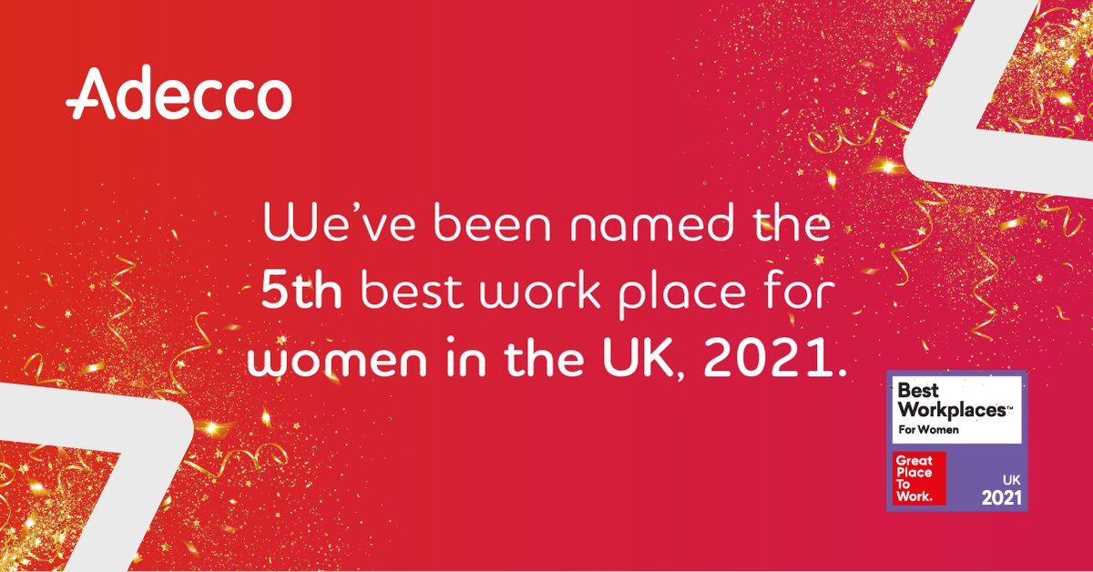 We have officially been named the 5th best place to work for Women in the Large Business Category by Great Place to Work!