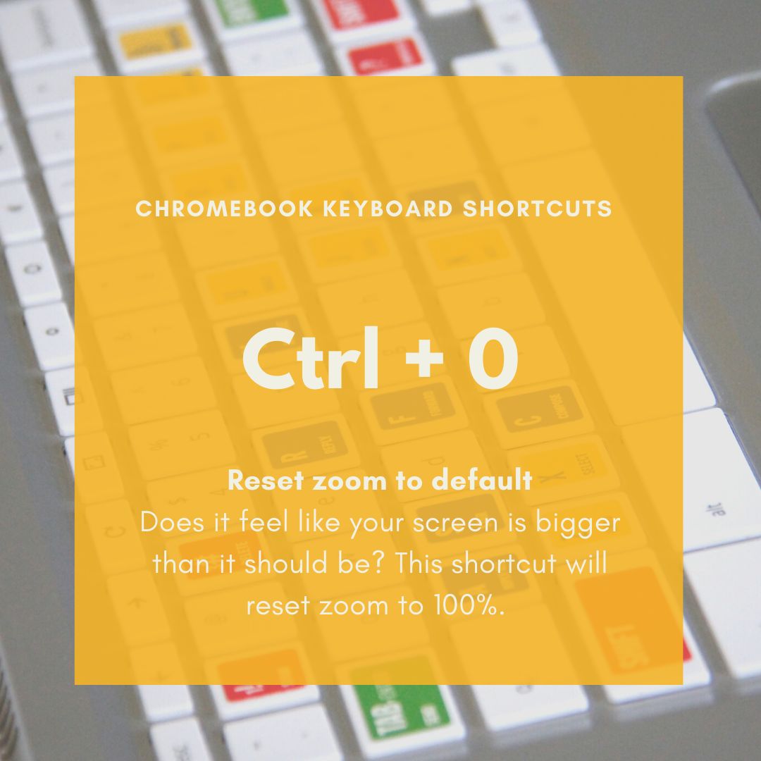 Students are notorious for accidentally enlarging their #Chromebook screen.

Remember this trick and you can quickly solve the problem!

#chromebookEDU #EdTech #GoogleEDU #chromeOS