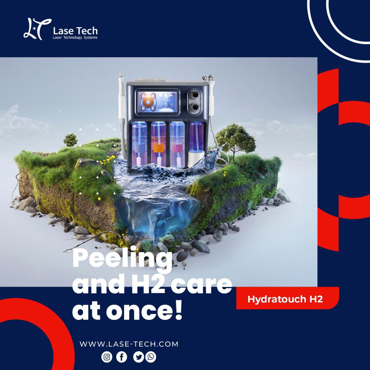 laseTechsystems's tweet image. The Hydra Touch H2 uses a radial tip to provide hydrogen directly into the skin lesion, thereby eliminating active oxygen and reducing damaged cells by active oxygen to restore healthy cells.

Lase-tech.com

#Lasetech #BeautyExpert #HydraTouch #HydraTouchH2 #dubai