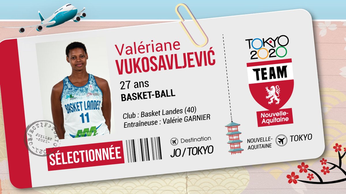 Demain, soutenez la #TeamNaqui à #Tokyo avec :
🏀 ValérianeVUKOSAVLJEVIC en Basketball

🔗 nouvelle-aquitaine.fr/agendas/jo-de-…

#Tokyo2020 #sport <a href="/FranceOlympique/">FranceOlympique</a> <a href="/CROSNAq/">CROS Nouvelle-Aquitaine</a> <a href="/Olympics/">The Olympic Games</a>  #NouvelleAquitaine <a href="/NAquitaine2024/">Ambition 2.24 Nouvelle-Aquitaine</a> <a href="/CREPS86/">CREPS de Poitiers</a> <a href="/creps_bordeaux/">CREPS-bordeaux</a> <a href="/Paris2024/">Paris 2024</a> <a href="/Tokyo2020fr/">#Tokyo2020 en français</a> <a href="/Tokyo2020/">#Tokyo2020</a>