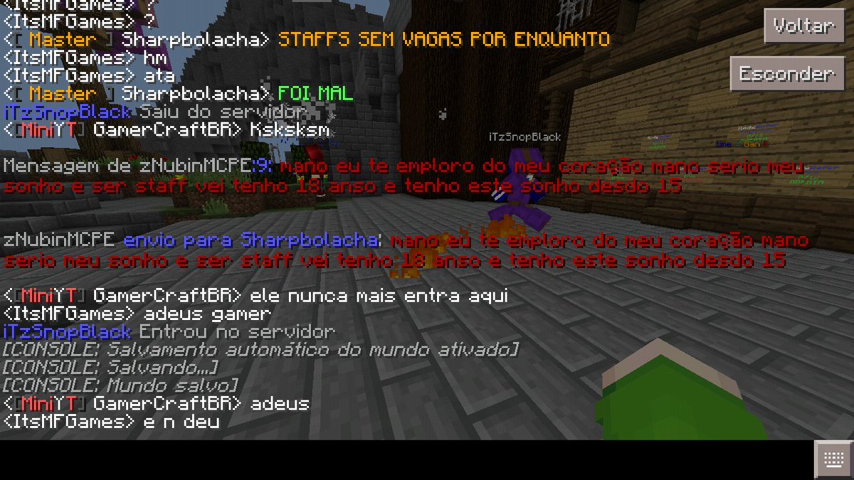 Configuração do servidor bem simpleszinha.

Obs: servidor aberto em 2019.