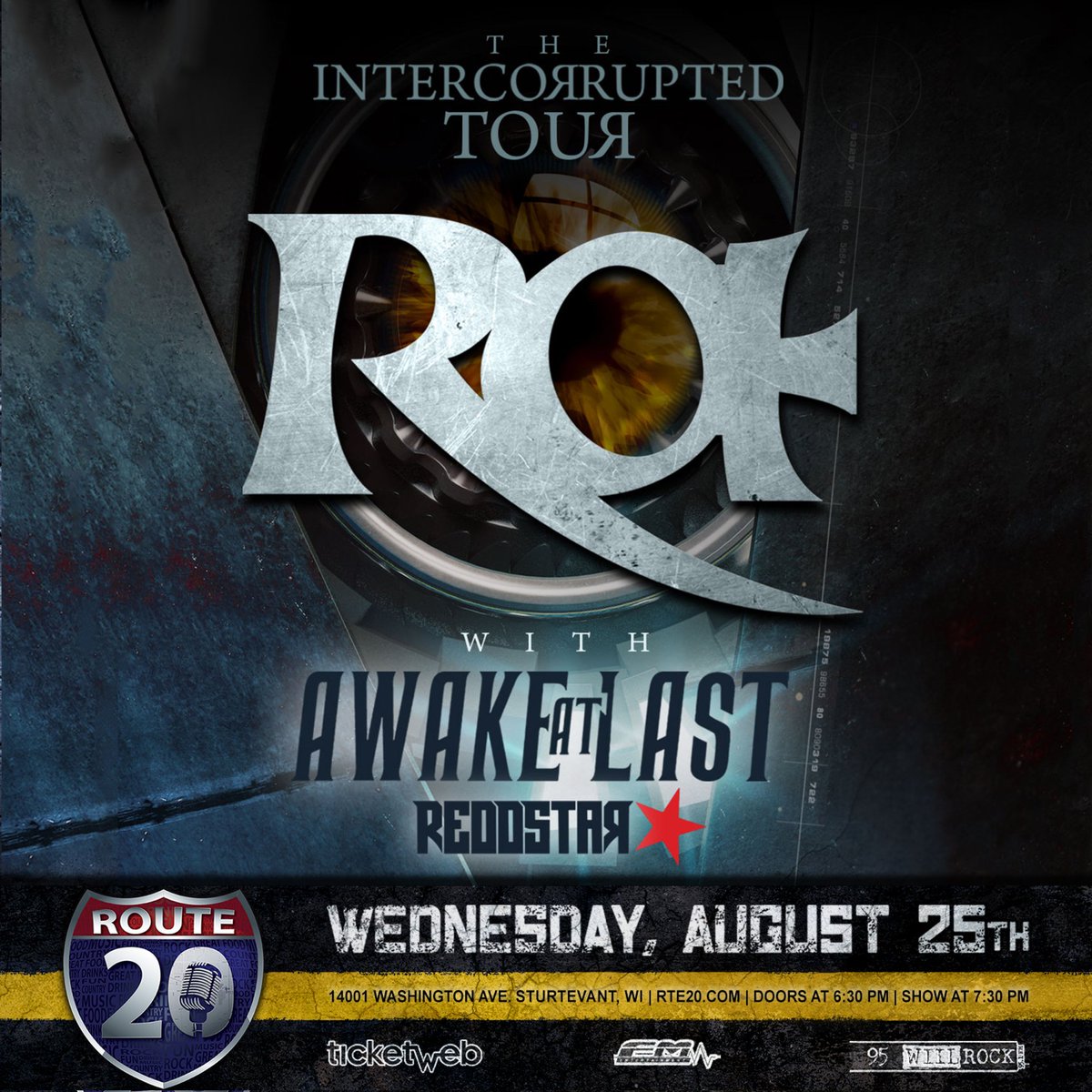 routetwenty's tweet photo. RA is coming with Awake At Last and REDDSTAR in LESS THAN A MONTH!

Have you gotten your tickets yet? Link in the comments and at https://t.co/c3gmE3U5z7!

#intercorruptedtour #ra #raband #intercorrupted #awakeatlast #reddstar @RaBand @awakeatlastrock @REDDSTARmusic https://t.co/8lIGASCyVW