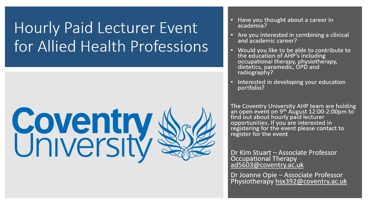 <a href="/CovUniOT/">Coventry Uni OT</a> Email addresses more visible this time 🤞
