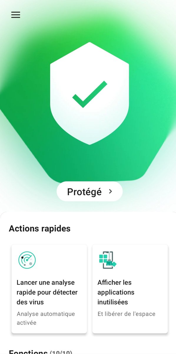 Bonjour <a href="/kaspersky/">Kaspersky</a> <a href="/kasperskyfrance/">Kaspersky France</a> <a href="/e_kaspersky/">Eugene Kaspersky</a> svp comment en fait pour faire une mise à jour!! Je vois pas le bouton dans l'application. #kaspersky #MobileApp #smartphone #antivirus
PJ: Screenshot.