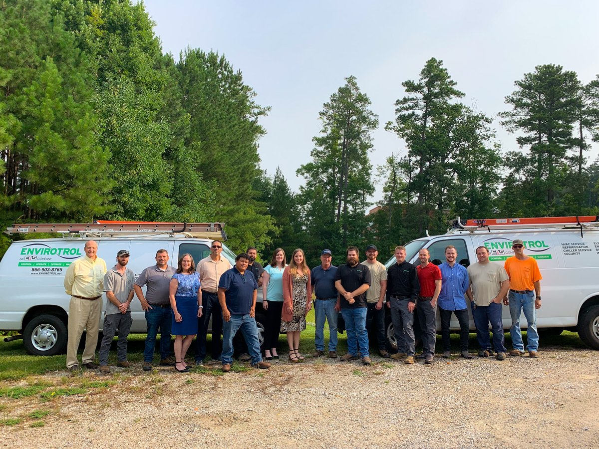 envirotrol's tweet photo. Last week, our Raleigh team met for a monthly safety meeting. Tyler reminded everyone of the importance of fall protection.

Seth was a team-player and modeled his harness for us! https://t.co/B3YzPD2L35