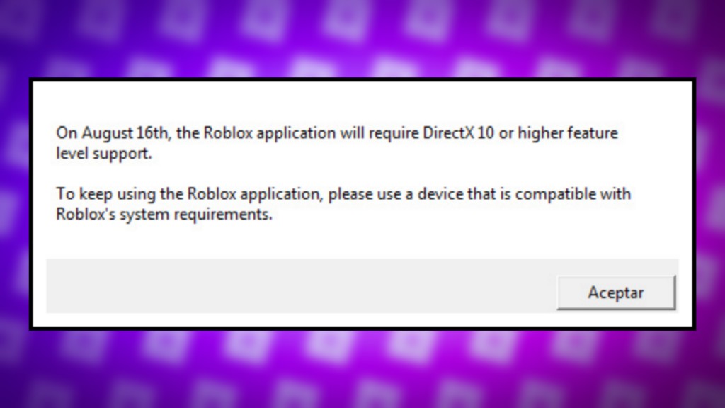 Roblox System Requirements