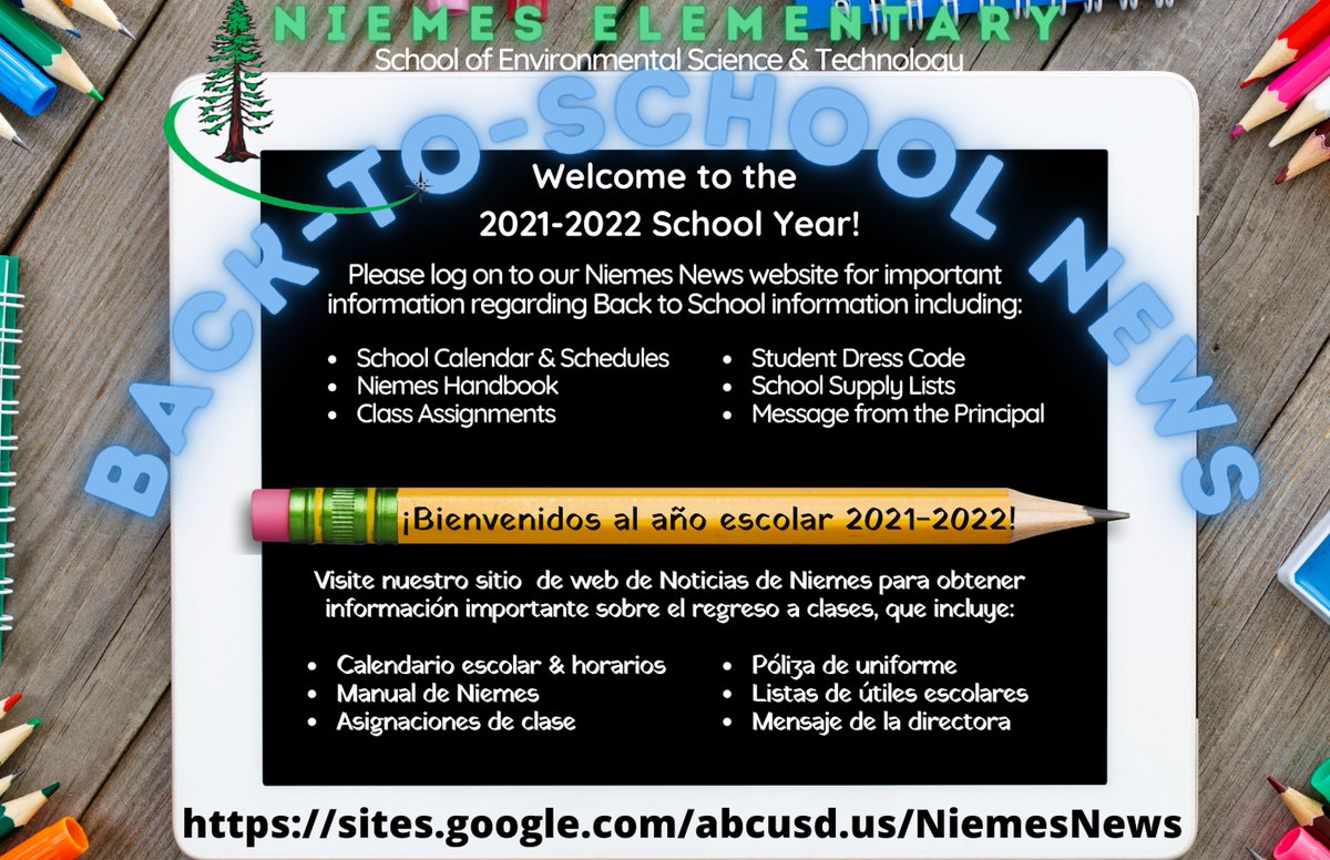 Niemes Elementary On Twitter: "Welcome Back To School Information Https://T.co/H7Tgvhqslg Via @Parentsquare… "