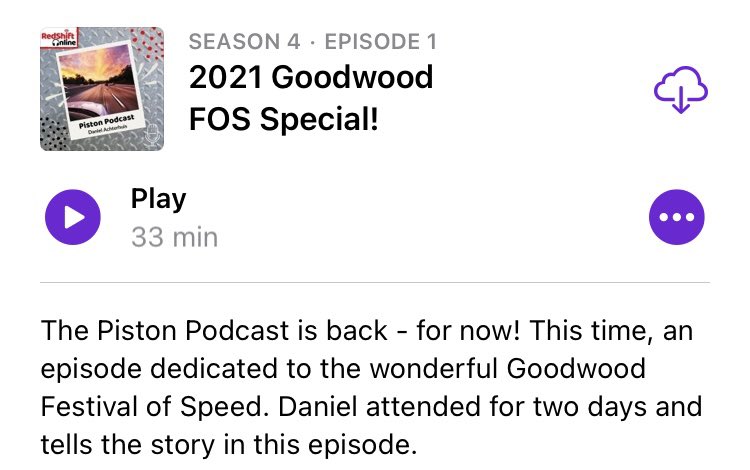 The Piston Podcast (@pistonpodcast) on Twitter photo The Piston Podcast is back - temporarily... To kick of series 4, <a href="/DanielCars05/">Daniel Achterhuis 🚗</a> discusses all that was to see at this year’s Goodwood Festival of Speed. Why not have a listen? I mean, come on...🤷♂️ The Piston Podcast is back - temporarily... To kick of series 4, <a href="/DanielCars05/">Daniel Achterhuis 🚗</a> discusses all that was to see at this year’s Goodwood Festival of Speed. Why not have a listen? I mean, come on...🤷♂️