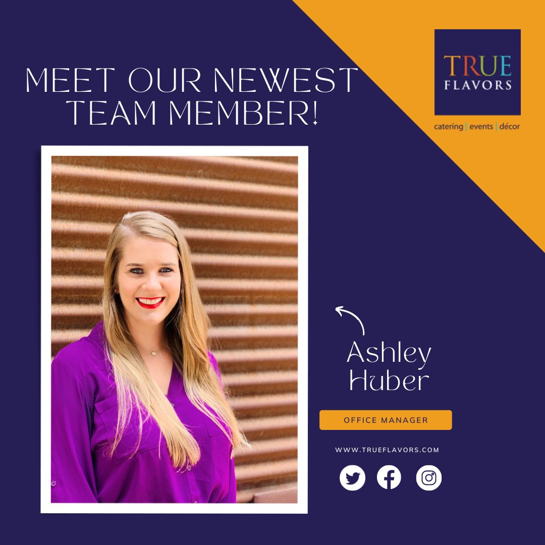 TrueFlavorsSA's tweet photo. We’re excited to welcome our new Office Manager, Ashley Huber to the team! https://t.co/xpvlpiahfj