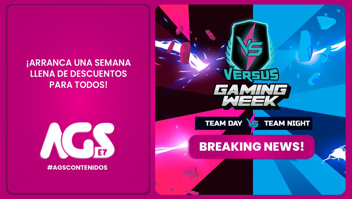 ArGameShow's tweet photo. ¡Hoy arranca la #VersusGamingWeek! Una semana llena de sorpresas en donde los mejores streamers se van a estar enfrentando para desbloquear distintos sorteos y premios para ustedes.😎
¡Seguí a las redes de @VersusGamingOk y participá!
#AGS2021 #VersusGamingWeek #Gamers https://t.co/aVO9sPyQpm