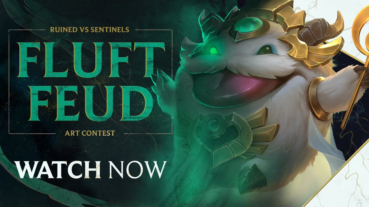 PlayRuneterra's tweet photo. You’ll never see another battle this cute for the soul of Runeterra. Fluft Feud: Ruined vs. Sentinels is live! Watch @ishu_tani’s Ruined poro take on Servando Lupini’s Sentinel poro right now.

➡️ https://t.co/4W6CwQLEg0 https://t.co/idDnThCiPI