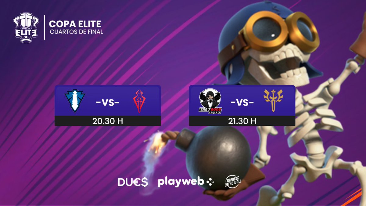 𝗖𝗼𝗽𝗮 𝗘𝗹𝗶𝘁𝗲 ° 𝗗𝗶𝗮 𝟮

Hoy finaliza la ronda y nos esperan partidos de alta intensidad.

¿Cuáles serán los últimos semifinalistas?

Todos los amantes del 
<a href="/ClashRoyaleES/">Clash Royale ES</a>
 en #Cuba estén al pendiente de los resultados ¡Continúa la #CopaÉlite!