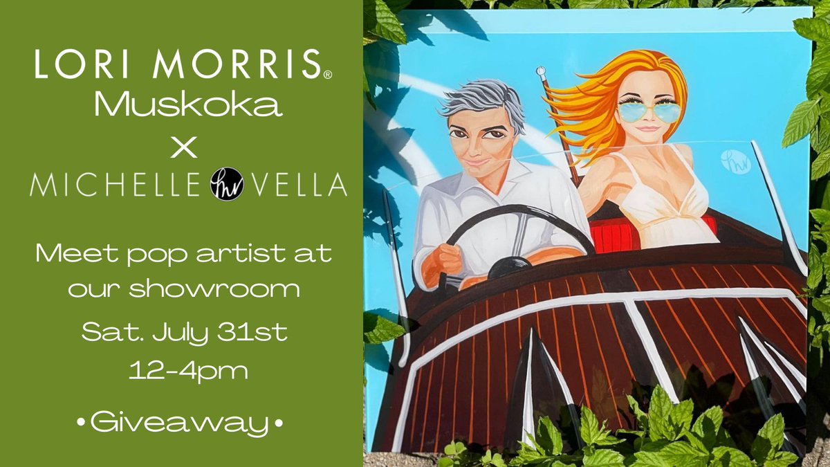 Upcoming Event: On July 31st from 12-4pm, join our Member @HouseofLMD at their showroom in Port Carling for a meet the artist, with Michelle Vella. For more information, visit: lorimorris.com/muskoka