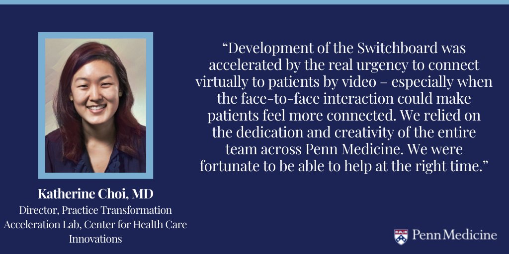 Penn Medicine News (@pennmednews) on Twitter photo How did <a href="/PennMedicine/">Penn Medicine</a> conduct more than 1M telemedicine visits and flip them from 75 percent held over telephone to 75 percent via video call amid the worst of the pandemic? A homegrown solution, Switchboard, emerged in just two weeks. sciencedirect.com/science/articl… How did <a href="/PennMedicine/">Penn Medicine</a> conduct more than 1M telemedicine visits and flip them from 75 percent held over telephone to 75 percent via video call amid the worst of the pandemic? A homegrown solution, Switchboard, emerged in just two weeks. sciencedirect.com/science/articl…
