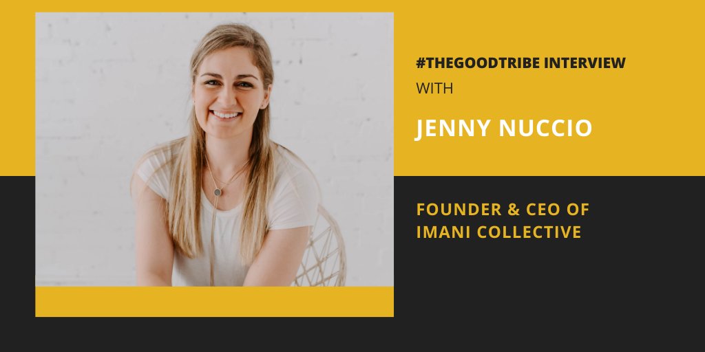 This week on the #GoodTribe, we had the best conversation with <a href="/Jenny_Nuccio/">Jenny Nuccio</a> about her ethical impact brand- Imani Collective, her educational institute and community -<a href="/of_ethical/">School of Ethical Impact</a> and so much more! Check it out through the link below. 👇👇

bit.ly/3ruaRVp