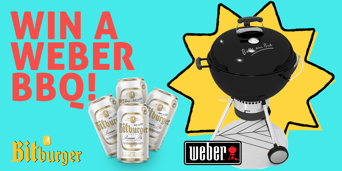 HonestBrew (@honestbrew) on Twitter photo Get yourself set up for grills, thrills and plenty of crispy Pils!
Purchase one of our new four packs of <a href="/BitburgerUK/">Bitburger UK</a> Pils and you'll be entered into a prize draw to WIN a <a href="/WeberGrills/">Weber Grills</a> BBQ — worth £174.
bit.ly/3iISjg2 Get yourself set up for grills, thrills and plenty of crispy Pils!
Purchase one of our new four packs of <a href="/BitburgerUK/">Bitburger UK</a> Pils and you'll be entered into a prize draw to WIN a <a href="/WeberGrills/">Weber Grills</a> BBQ — worth £174.
bit.ly/3iISjg2