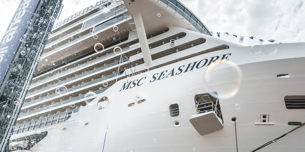 MSCCruisesUSA's tweet photo. #MSCSeashore is officially a part of the #MSCCruises family. Take a look at some highlights from today's event and get ready to welcome her to #Miami this November.

📸 @ivansarfattiphotographer 

#OneWithTheSea https://t.co/MBfsZW9h45