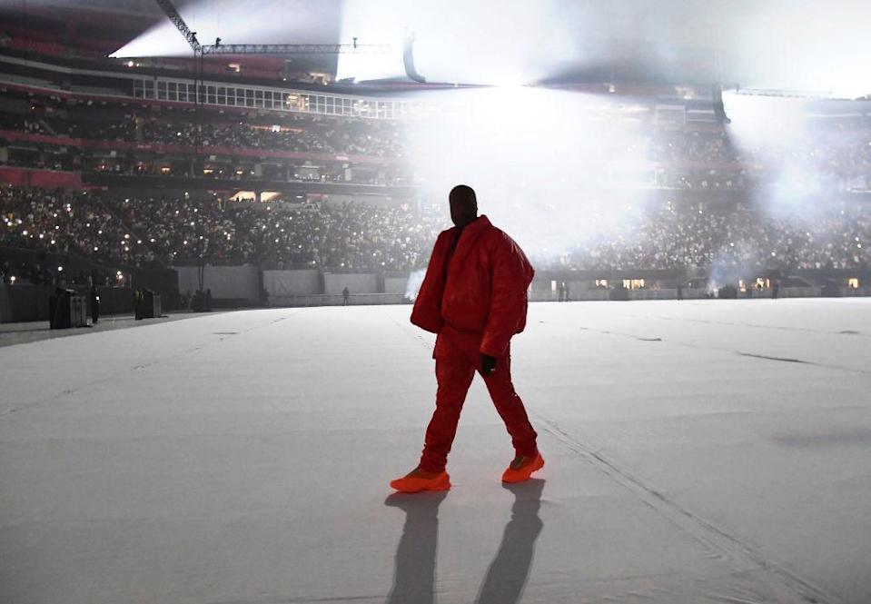 saint's tweet photo. BREAKING: Kanye West's "DONDA" Album listening party in Atlanta's Mercedes Benz Stadium broke the Apple Music Global Livestream record with over 3.3 million viewers. https://t.co/83UKvRQgmG