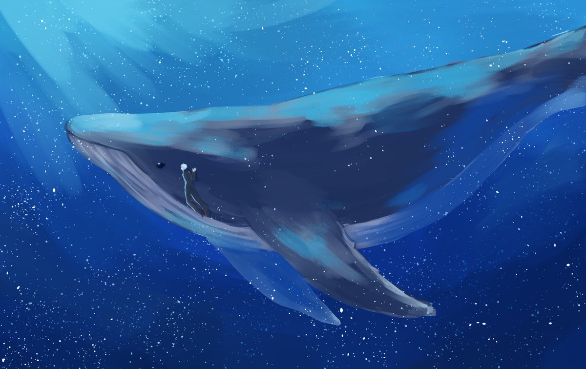 whale animal underwater star (sky) blue theme solo shark  illustration images