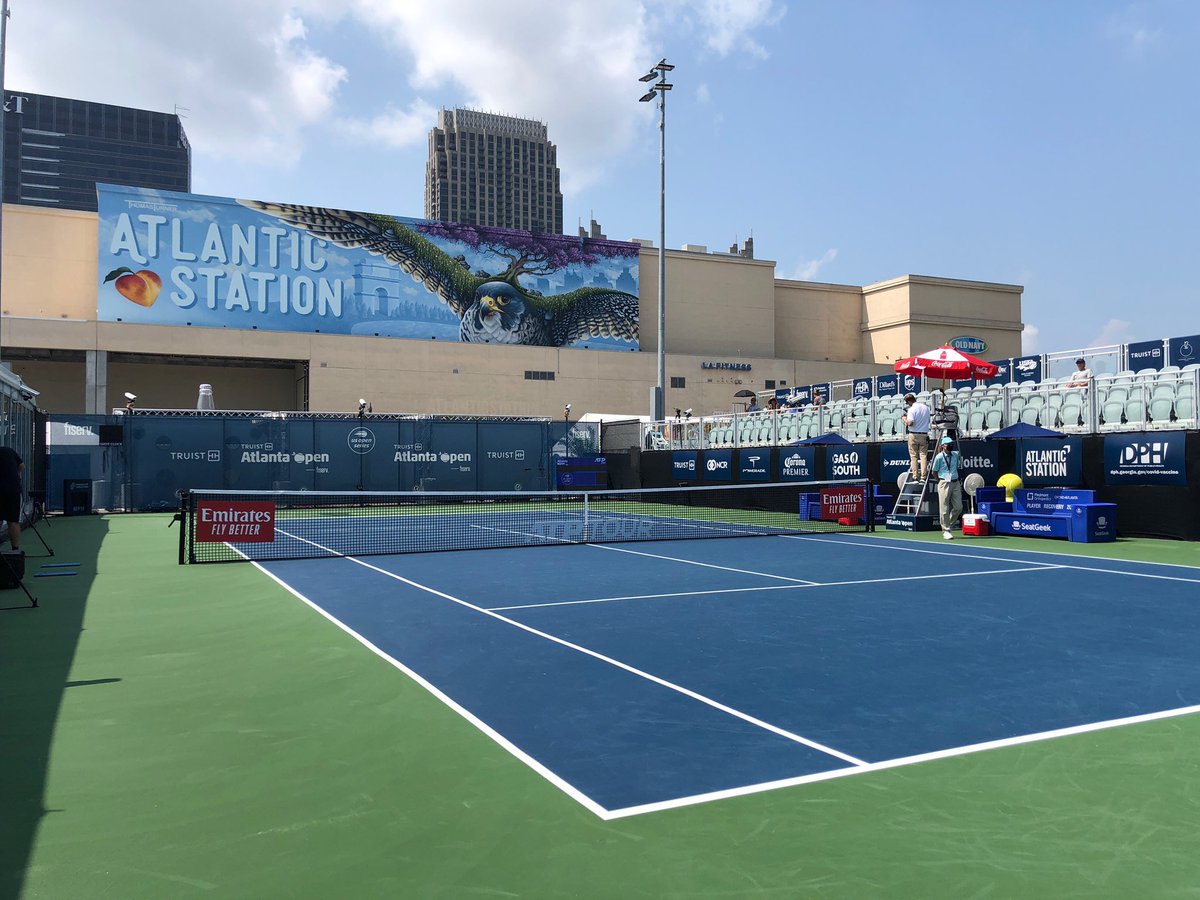 GTAthletics's tweet photo. Just minutes away from Keshav Chopra and Andres Martin representing @GT_MTEN in doubles action at the #AtlantaOpen!
#FightJackets
#TogetherWeSwarm https://t.co/ImaHSwagaS